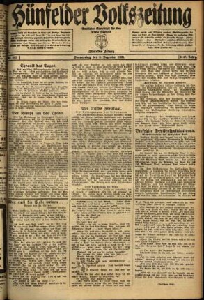 Ausgabe vom Donnerstag, den 08. Dezember 1921.