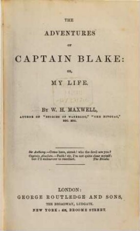 The adventures of Captain Blake: or, my life