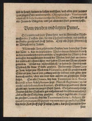 Vom vierden und letzten Punct.
