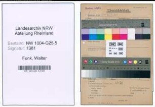 Entnazifizierung Walter Funk , geb. 11.08.1906 (Schneider)