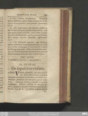 Tit. XII. (IX. 19.) De sepulchro violato.