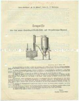 Zentrifugal-Maisch-Kühl- und Verzuckerungsapparat