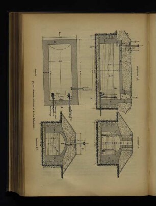 Fig. 534. Gemauertes Reservoir mit 40 cbm Fassungsraum.