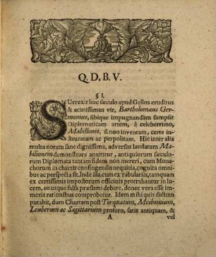 Diploma Fundationis Bergensis Ad Albim Coenobii