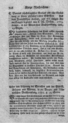Ueber den Ursprung der Sprachen und der Schrift.