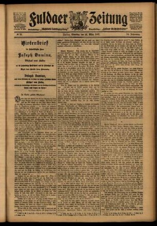 Zweite Ausgabe vom Dienstag, den 26. März 1907.