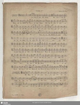 Der XI Psalm für Männerchor ohne Begleitung : 110tes Werk