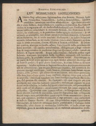 LXV. Sigismundus Jagellonides