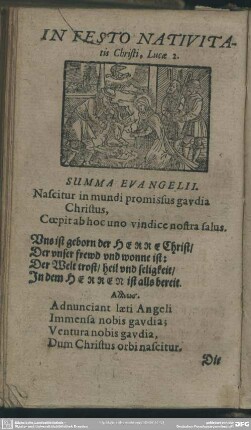 In Festo Nativitatis Christi, Lucae 2.