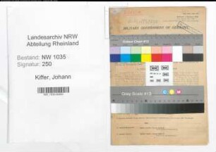 Entnazifizierung Johann Kiffer , geb. 16.07.1903 (Bueroangestellter)