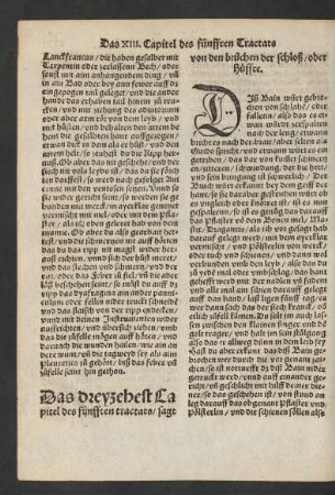 Das dreyzehest Capitel des fünfften tractats/ sagt von den brüchen der schloß/ oder hüffte