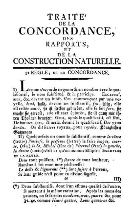 Traité De La Concordance, Des Rapports, Et De La Construction Naturelle.