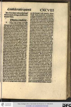 [Q]uinta consideratio est scire in quo concordant et discordant lex Christi et lex Machometi...