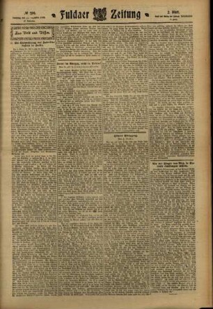 Zweite Ausgabe vom Samstag, den 17. Dezember 1910.