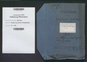 Abhaltung von Missionen durch katholische Ordensgeistliche. Specialia. Bd. 1