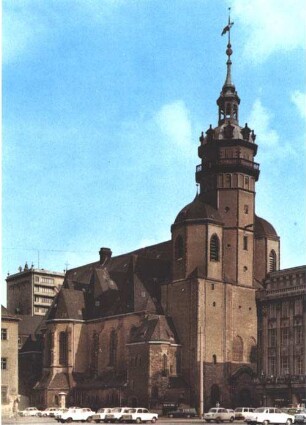 Leipzig, St. Nikolaikirche: Chorraum 14 Jh., Schiff 1526, Turm 1731 vollendet