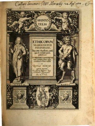 Aristotelis ethicorum Nicomachiorum paraphrasis