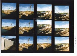 Kanalbrücke über die Weser - Unterbauten - Mittellandkanal, Minden, 1994