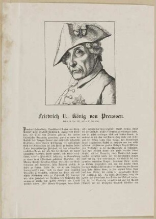 Bildnis des Königs Friedrich II. von Preussen