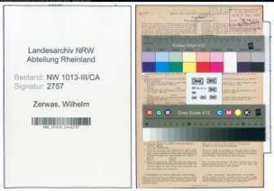 Entnazifizierung Wilhelm Zerwas , geb. 22.12.1896 (Arbeiter)