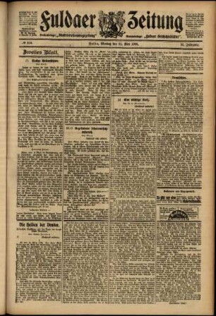 Zweite Ausgabe vom Montag, den 21. Mai 1906.