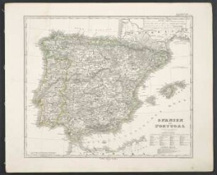 Spanien und Portugal [Hand-Atlas über alle Theile der Erde nach dem neuesten Zustande und über das Weltgebäude]