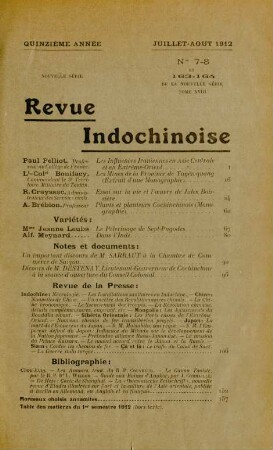 Juillet-Aout 1912. Nos 7-8 et 163-164