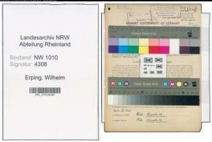 Entnazifizierung Wilhelm Erping , geb. 25.08.1894 (Werkmeister)