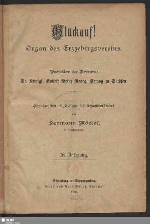 18.1898: Glückauf : Zeitschrift des Erzgebirgsvereins