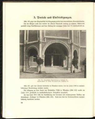 Abb. 100. Evangelisches Gemeindehaus in Freiburg i. B. Betonwerksteine der Firma Brenzinger & Cie., Freiburg i. B.