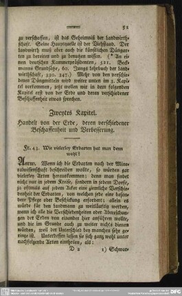 Zweytes Kapitel. Handelt von der Erde, deren verschiedener Beschaffenheit und Verbesserung