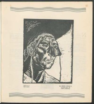 Arte peruano - El Indio Sullca : Xilografía de José Sabogal