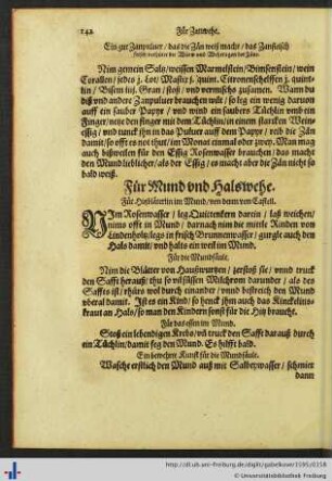 Für Mund und Halswehe.
