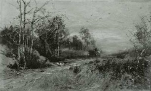 Landschaft mit Kutsche