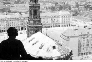Dresden. Blick vom Rathausturm, 1958