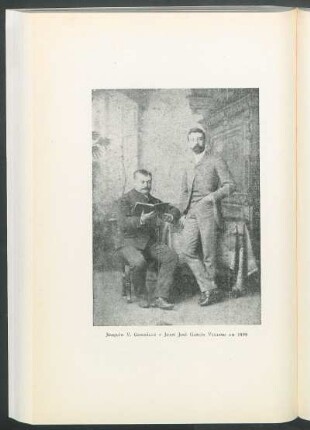 Joaquín V. González y Juan José García Velloso en 1899 [Fotografía]