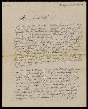 Brief an Mama, 20.10.1909, Tendaguru