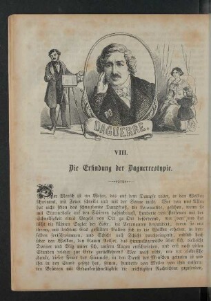 VIII. Die Erfindung der Daguerreotypie.