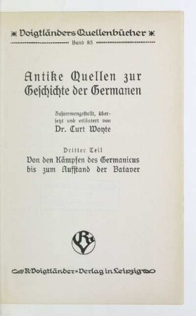 Teil 3: Von den Kämpfen des Germanicus bis zum Aufstand der Bataver