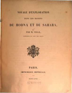 Voyage d'exploration dans les bassins du Hodna et du Sahara