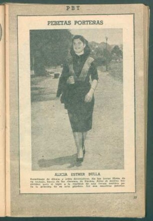Alicia Esther Bulla, estudiante de dibujo y artes decorativa [...] - [Fotografía] : Pebetas porteñas