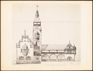Landhaus: Ansicht (aus: Drucke von Seminararbeiten der Königlich Technischen Hochschule Berlin, Bd. II)