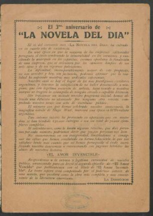 El 3er. aniversario de "La novela del día"