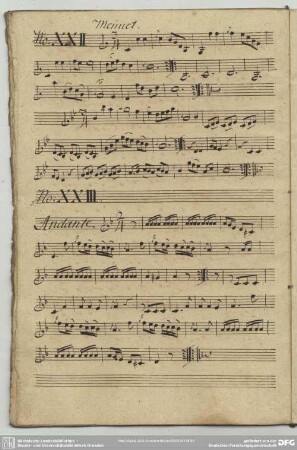22. Anonymus, Menuette, C-Dur