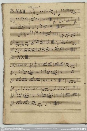 22. Anonymus, Menuette, C-Dur