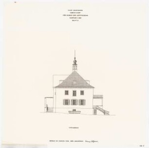 Herrenhaus Hohenborn bei Kassel Umbau: Westansicht 1:100