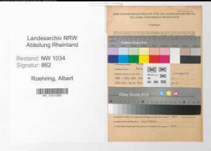 Entnazifizierung Albert Roehring , geb. 20.05.1914 (Oberfeldwebel)