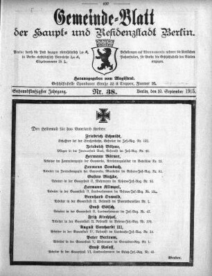 1915,38: Nr. 38, 19. September 1915