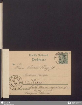 [dopisnica wot: Jurij Libš, 22.02.1901