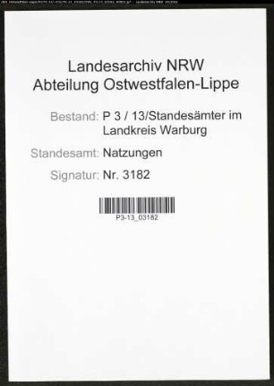 Heiratsregister Standesamt Natzungen